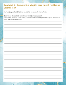 jurnalul care te pune inapoi pe lista ta